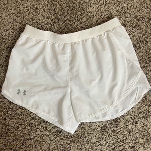 White Under Armor Gym Shorts
